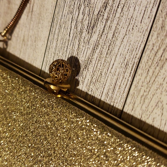 Rulo Creations Gold Glitter Clutch Handbag Vintage - Picture 8 of 14